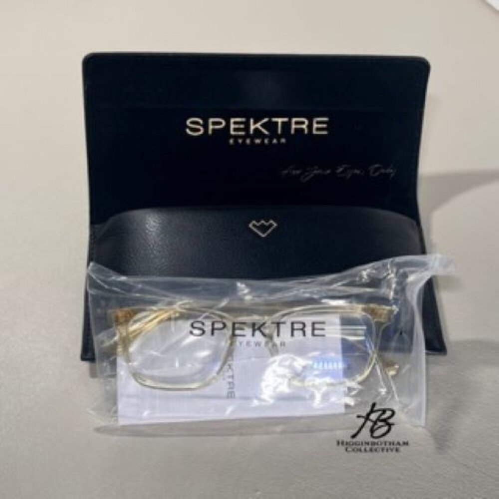 SPEKTRE EYEWEAR GATSBY SQUARE ACETATE EYEGLASS FRAMES CLEAR YELLOW 50-21-145 NEW